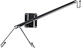 K&M 16295 E-Gitarren-Wandhalter Schwarz -- Schräge Präsentations-Haltung - Auflagebügel 360° verstellbar - aus Stahl