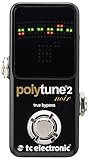 TC Electronic POLYTUNE 2 NOIR Ultrakompaktes Stimmgerät mit polyphonen, chromatischen und Strobe-Modi plus 109-LED-Display für...