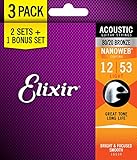 Elixir Akustik Bronze Nano Saiten 012/053 (3-er Pack)